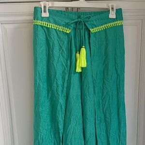 Trina Turk swim & spa collection pants, turquoise blue, size S